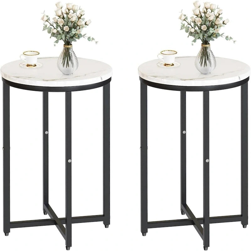Table d'appoint, Petite Table Basse Ronde, Table de Chevet