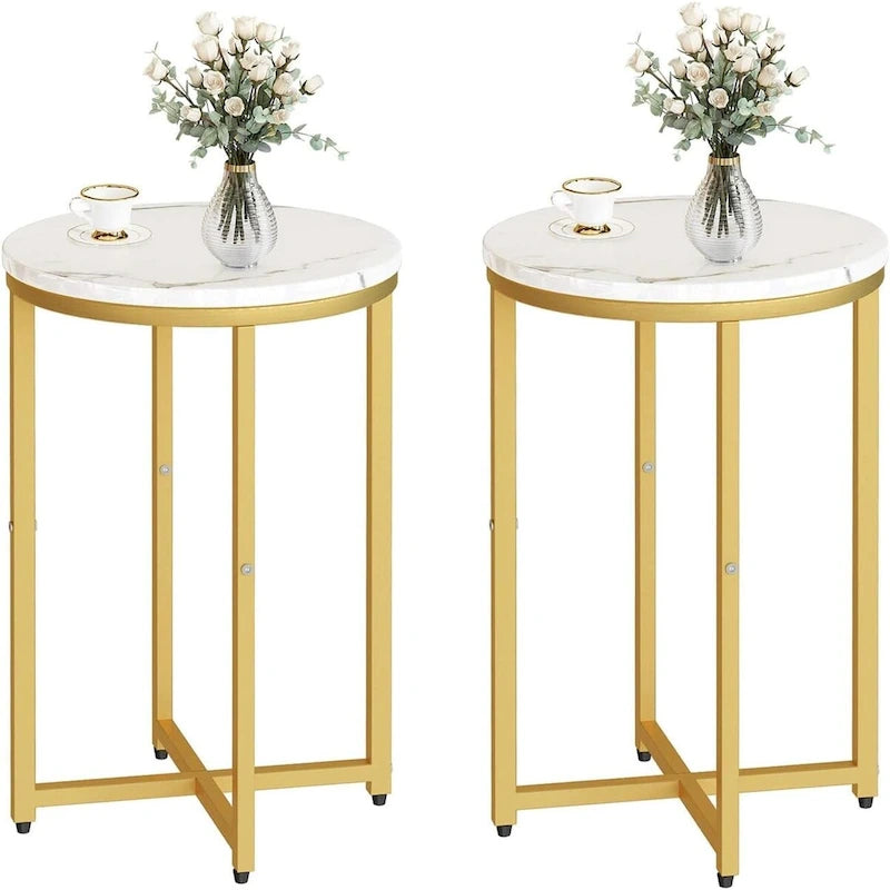 Table d'appoint, Petite Table Basse Ronde, Table de Chevet