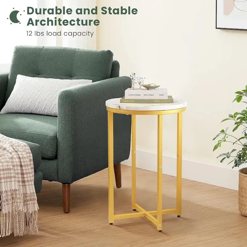 Table d'appoint, Petite Table Basse Ronde, Table de Chevet
