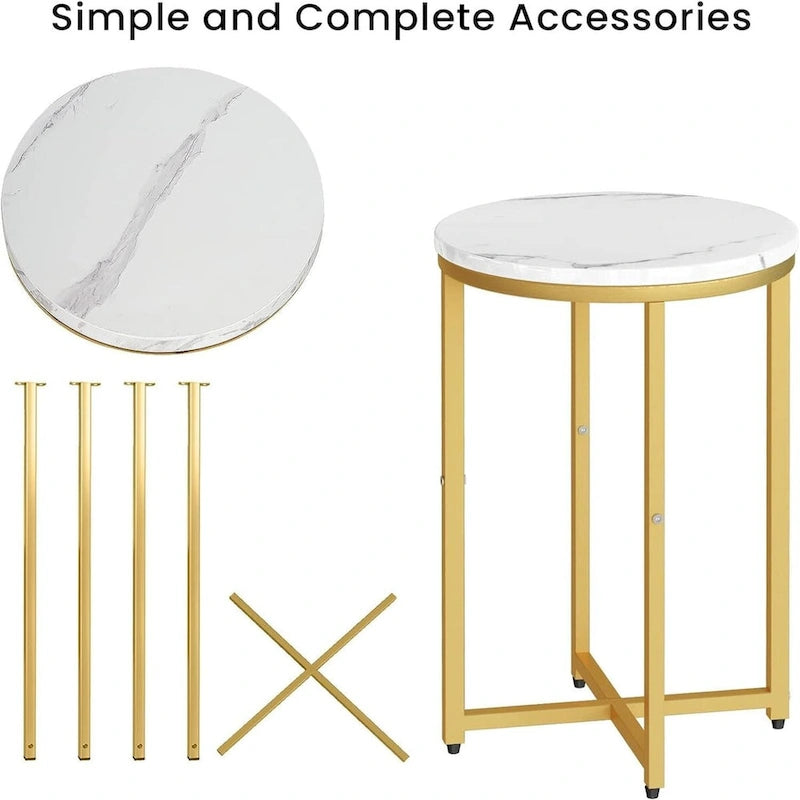 Table d'appoint, Petite Table Basse Ronde, Table de Chevet