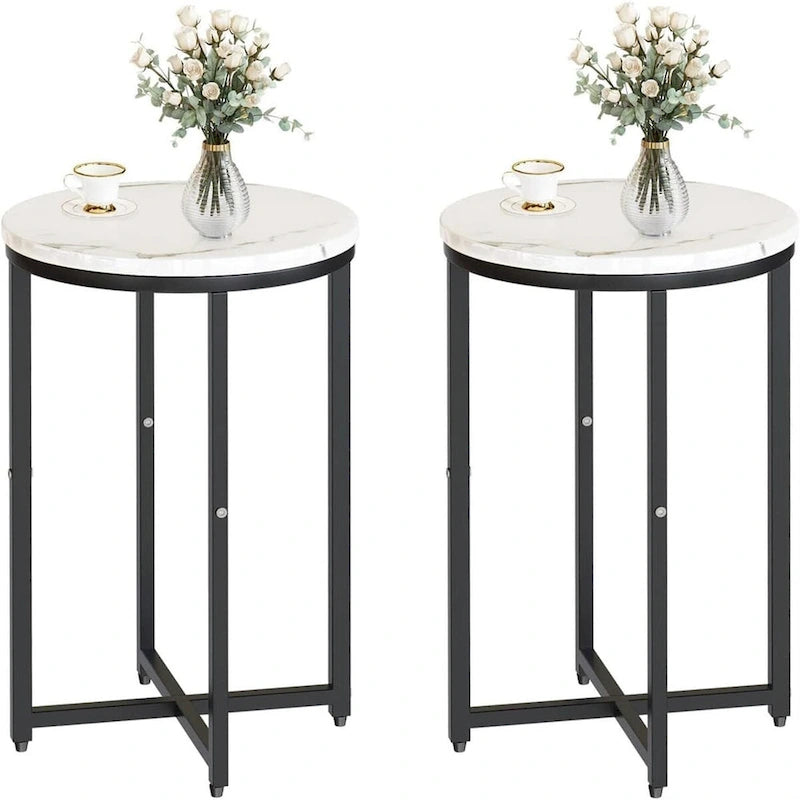 Table d'appoint, Petite Table Basse Ronde, Table de Chevet