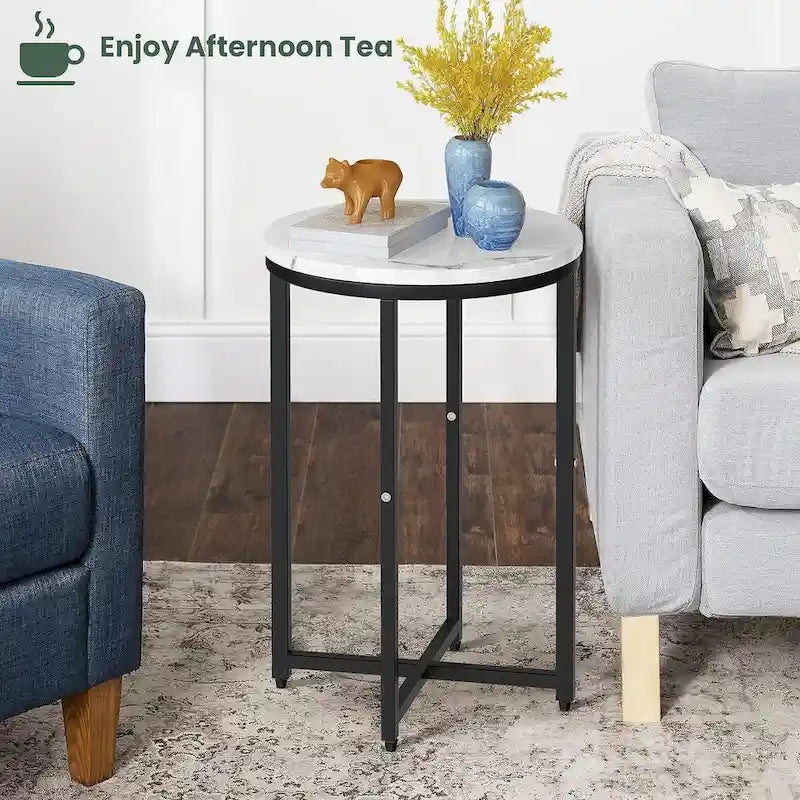 Table d'appoint, Petite Table Basse Ronde, Table de Chevet