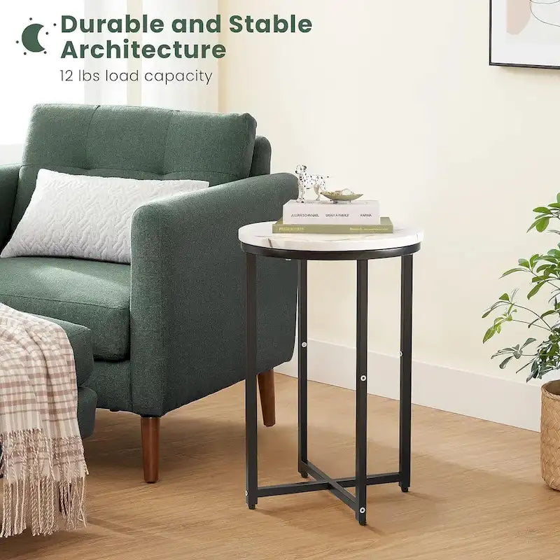 Table d'appoint, Petite Table Basse Ronde, Table de Chevet