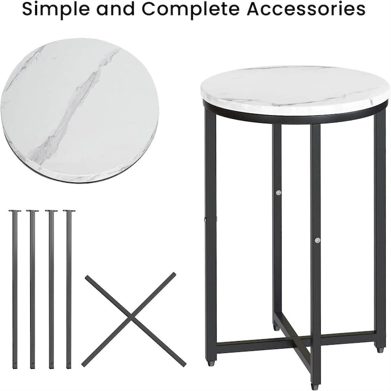 Table d'appoint, Petite Table Basse Ronde, Table de Chevet