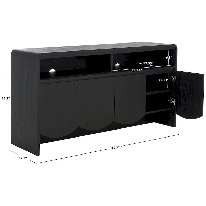 Meuble bas/Meuble TV 4 portes 2 étagères