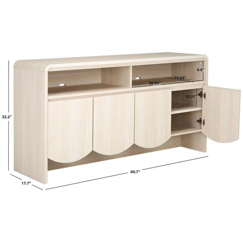 Meuble bas/Meuble TV 4 portes 2 étagères