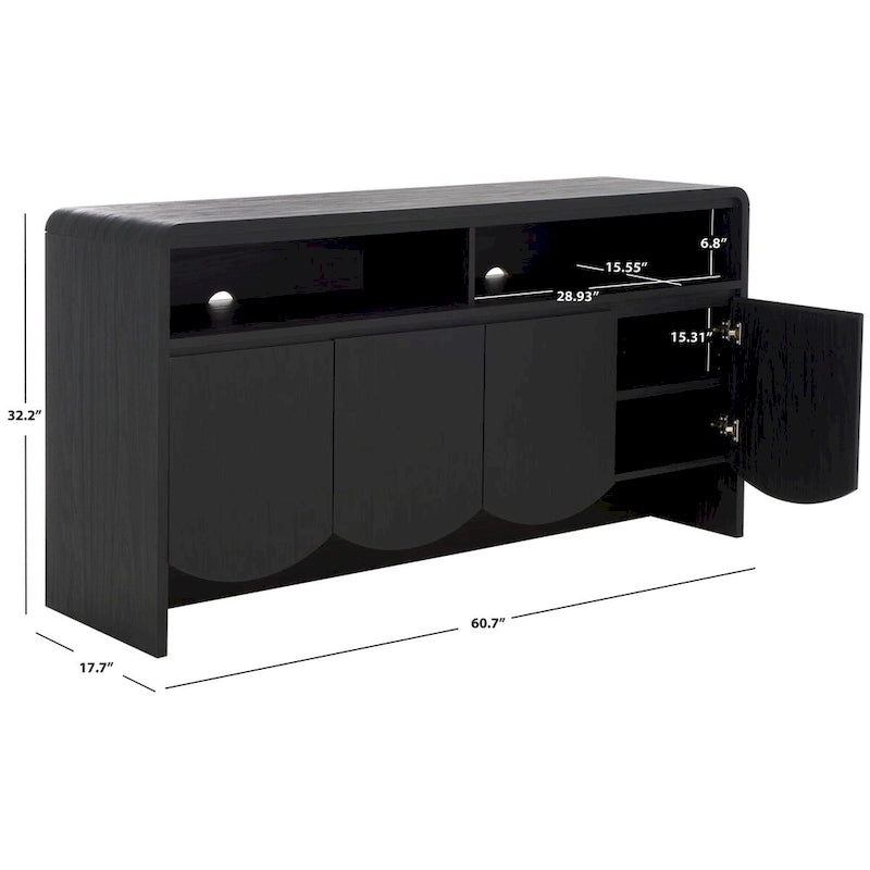 Meuble bas/Meuble TV 4 portes 2 étagères