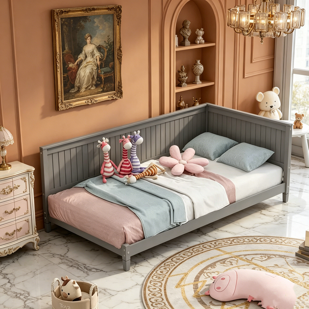 Lit de repos/banquette en bois, format lit simple